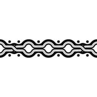 Abstract Geometric Border Black and White Element. vector