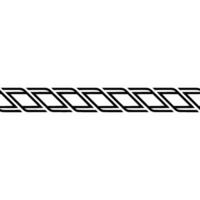 Geometric Braided Line Border on Gradient White Background. vector