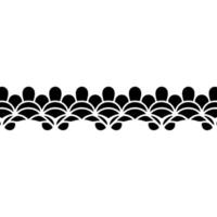 Geometric Black and White Decorative Border. vector