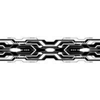 Futuristic Tech Circuitry , Geometric Lines, White Background. vector