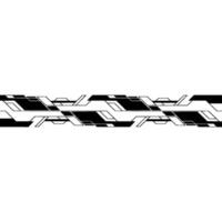 Abstract Tech Divider Geometric in Black and White. vector