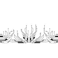 Minimalist Circuit Board Illustration Tech Background. vector