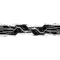 Abstract Tech Circuit Board, Black White , Modern Technology Background. vector