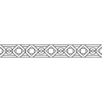 Minimalist Geometric Border Ornament on White Background. vector
