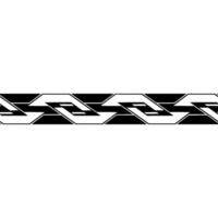 Geometric Chain Border, Black and White, Minimalist. vector