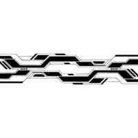 Modern Tech Abstract Background Black Lines on White, Digital. vector