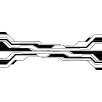 Modern Tech Abstract Lines Background Black White Futuristic. vector