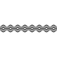 Minimalist Wavy Line Pattern Black White. vector