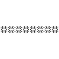 Minimalist Wave Pattern Border Element in Black and White. vector