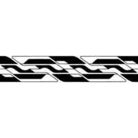Abstract Geometric Border Black White Lines on White Background. vector