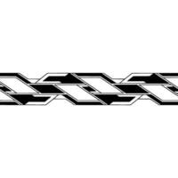 Abstract Tech Pattern Border on White Modern. vector