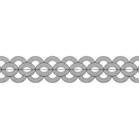 Geometric Border Pattern MidCentury Modern Element. vector