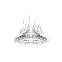 Abstract Data Flow Line Art Network, Minimalist Concept. vector