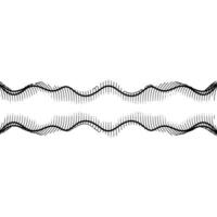 Abstract Wave Pattern Black Lines on White, Minimalist. vector