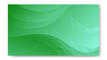 abstract green gradient line wave background vector