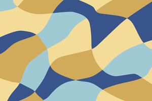 Interlocking curved color block pattern. Abstract design element for banner backdrop presentation background vector