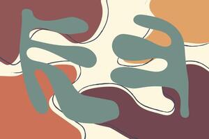 Abstract botanical forms with curved lines. Abstract design element for banner backdrop presentation background vector