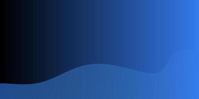 Gradient blue background with dark wave. Abstract design element for banner backdrop presentation background vector