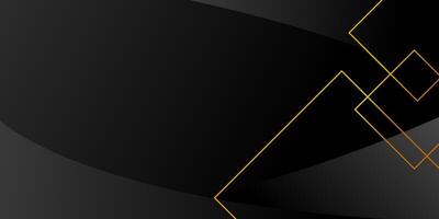 Geometric gold lines on black background. Abstract design element for banner backdrop presentation background vector