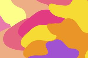 Funky yellow pink and orange blobs. Abstract design element for banner backdrop presentation background vector