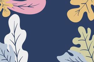 Whimsical leaf pattern against deep backdrop. Abstract design element for banner backdrop presentation background vector