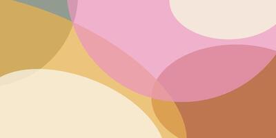 Overlapping pastel shapes create abstract composition. Abstract design element for banner backdrop presentation background vector