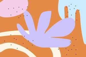Abstract botanical shape bursts with dots. Abstract design element for banner backdrop presentation background vector