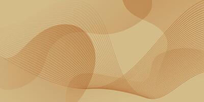 Golden flowing waves and circles. Abstract design element for banner backdrop presentation background vector