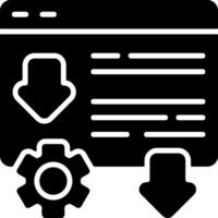Landing Page Optimization Solid EPS Icon vector