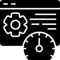 Site Speed Optimization Solid EPS Icon vector