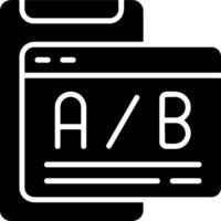 A B Testing Solid EPS Icon vector