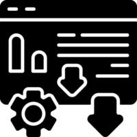 Landing Page Metrics Solid EPS Icon vector
