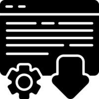 Landing Page Design Solid EPS Icon vector