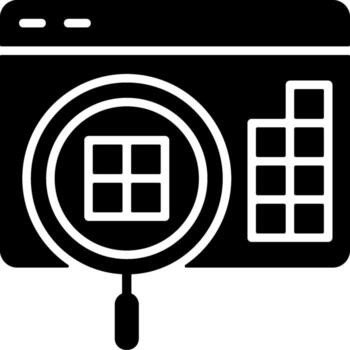 mapa de calor análisis sólido eps icono vector