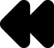 Double Arrow Left Solid EPS Icon vector