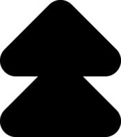 Double Arrow Up Solid EPS Icon vector