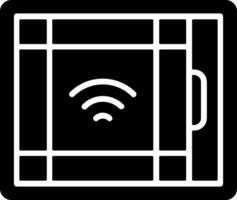 Smart Window Sensor Solid EPS Icon vector