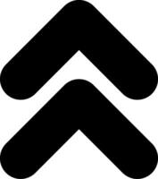 Chevron Double Up Solid EPS Icon vector