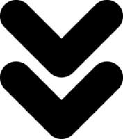 Chevron Double Down Solid EPS Icon vector