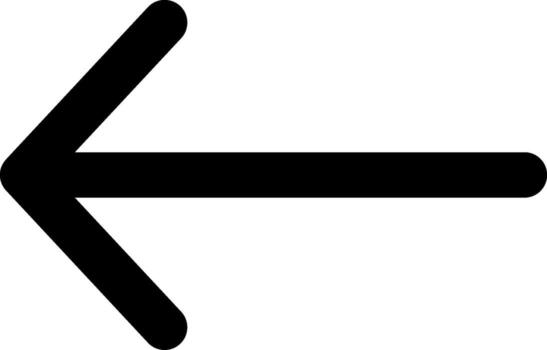 flecha Delgado izquierda sólido eps icono vector