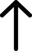 Arrow Thin Up Solid EPS Icon vector