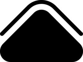 Arrow Solid Up Black EPS Icon Design vector