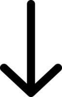 Arrow Thin Down Solid EPS Icon vector