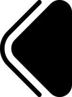 Arrow Solid Left Black EPS Icon Design vector