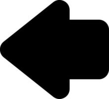 Arrow Solid Left Solid Style Icon vector