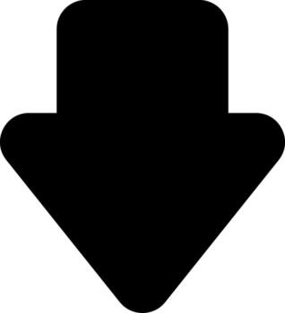 flecha sólido abajo sólido estilo icono vector