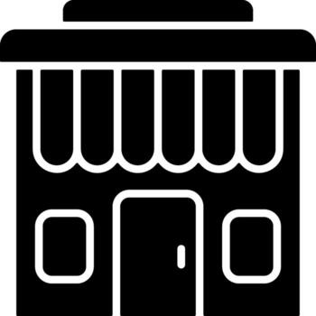 frente de la tienda sólido eps icono vector