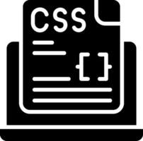 Css File Solid EPS Icon vector