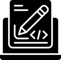 Edit Code Solid EPS Icon vector