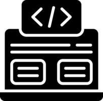 Code Framework Solid EPS Icon vector